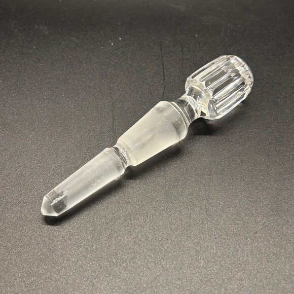 Vintage Clear Glass Perfume Bottle With Stopper Art Deco Style Essential Oils - Picture 15 of 15
